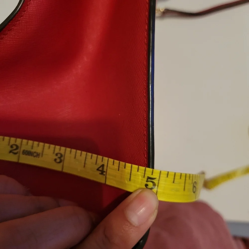 Michael‎ Kors Karla Red Leather Satchel w. Gold Hardware Office Siren Maximalist